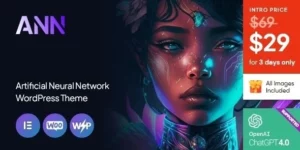 ANN Artificial Neural Network WordPress Theme 1.1.0破解版主题