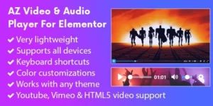 AZ Video and Audio Player Addon for Elementor 2.0.0破解版插件
