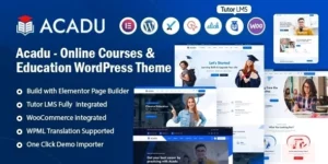 Acadu – Online Courses Education WordPress Theme + RTL | Education 1.0.0破解版主题