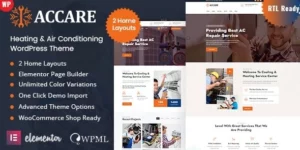 Accare Heating Air Conditioning WordPress Theme 1.0破解版主题