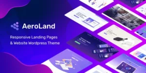 AeroLand App Landing Software Website WordPress Theme 1.6.8破解版主题