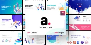 Agmycoo Isometric Startup Creative Digital Agency WordPress Theme 2.3破解版主题
