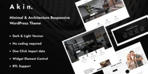 Akin Minimal and Architecture Responsive WordPress Theme 1.0.1破解版主题