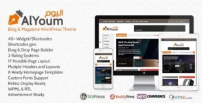 AlYoum | Retina Magazine and Blog WordPress Theme 6.0.1破解版主题