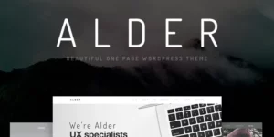 Alder Modern OnePage WordPress Theme 1.8破解版主题