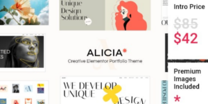 Alicia Elementor Portfolio Theme 1.0.1破解版主题