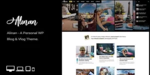 Alinan WP A Personal WordPress Blog and Vlog Theme 1.7破解版主题