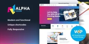 AlphaColor | Type Design Agency 3D Printing Services WordPress Theme + Elementor 1.4.7破解版主题