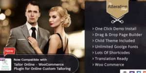 Alteration Shop WordPress WooCommerce Theme for Tailors 1.5破解版主题