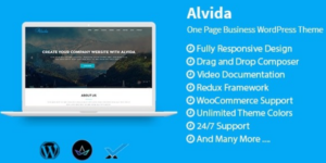 Alvida One Page Business WordPress Theme 1.3.0破解版主题