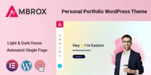 Ambrox Personal Portfolio WordPress Theme 1.0.0破解版主题