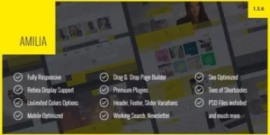 Amilia Multipurpose One Multi Page WP Theme 1.3.6.1破解版主题