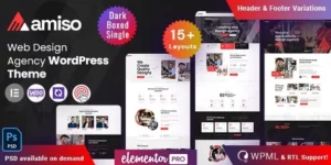 Amiso Web Design Agency 1.5破解版主题