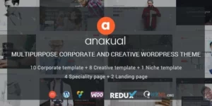 Anakual Multipurpose Corporate and Creative WordPress Theme 1.1破解版主题