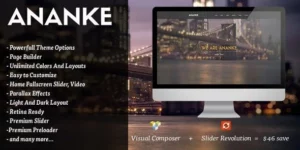 Ananke One Page Parallax WordPress Theme 3.9.9破解版主题