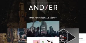 Andier Responsive One Multi Page Portfolio Theme 1.2.1破解版主题
