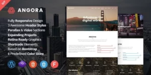 Angora Responsive One Page Parallax WordPress Theme 1.4破解版主题