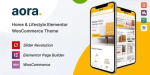 Aora Home Lifestyle Elementor WooCommerce Theme 1.2.22破解版主题