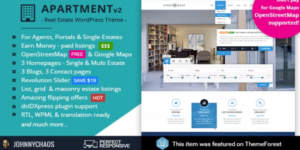 Apartment WP Real Estate Responsive WordPress Theme 3.6破解版主题