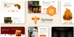 Apinae Beekeeping and Honey Shop WordPress Theme 1.0.0破解版主题