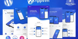 AppVim App Landing Page WordPress Theme 1.1.0破解版主题