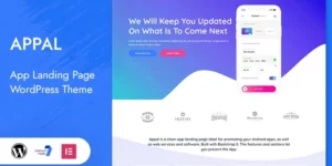Appal App Landing Page WordPress Theme 1.0.0破解版主题