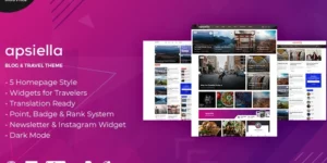 Apsiella For Bloggers Travelers WordPress Theme 1.0破解版主题