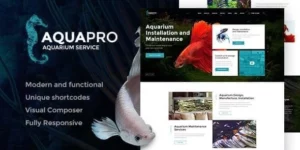 AquaPro | Aquarium Installation and Maintanance Services WordPress Theme + Store 1.1.1破解版主题