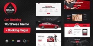 Aqualine Car Washing Service with Booking System WordPress Theme 1.2.2破解版主题