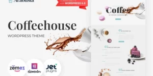 Arabusta Coffeehouse WordPress Elementor Theme WordPress Theme 1.0.2破解版主题