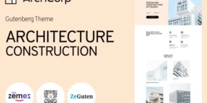 ArchCorp Architecture Construction Template for Gutenberg WordPress Theme 1.0破解版主题