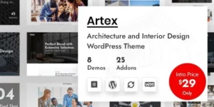 Artex Architecture Interior WordPress Theme 1.2.2破解版主题