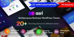 Asri Business Corporate WordPress Theme 1.1.1破解版主题
