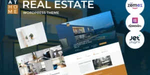 At Home Real Estate WordPress Elementor Theme WordPress Theme 1.0.1破解版主题