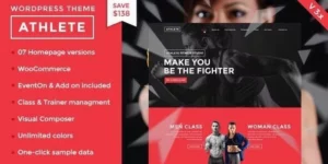 Athlete Fitness | Gym and Sport WordPress Theme 3.8.4破解版主题