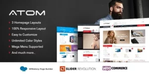Atom Responsive WooCommerce WordPress Theme 1.5.11破解版主题