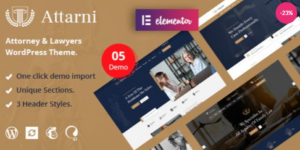 Attarni – Attorney Lawyers WordPress Theme 1.0.8破解版主题