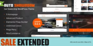 Auto Showroom Car Dealership WordPress Theme 2.1破解版主题