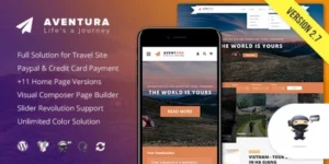 Aventura Travel Tour Booking System WordPress Theme 2.7.7破解版主题