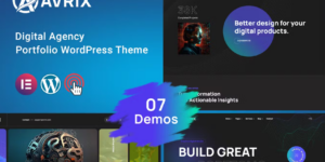 Avrix Digital Agency Portfolio WordPress 1.1破解版主题