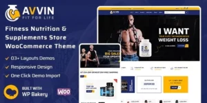 Avvin Fitness Nutrition and Supplements Store WooCommerce Theme 1.4破解版主题