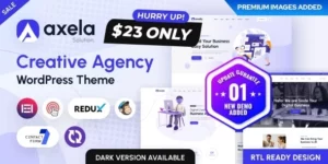Axela Creative Agency Portfolio WordPress Theme 1.1.0破解版主题