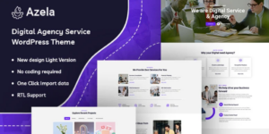 Azela Digital Agency Service WordPress Theme 1.0.0破解版主题