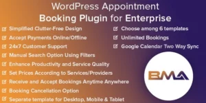 BMA WordPress Appointment Booking Plugin for Enterprise 1.7.7破解版插件