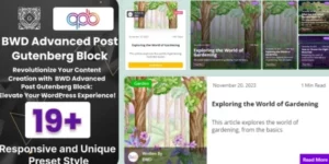 BWD Advanced Blog Post Block Plugin For Gutenberg 1.0破解版插件