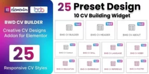 BWD CV Builder for Elementor 1.0破解版插件