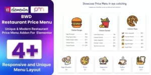 BWD Restaurant Price Menu Addon For Elementor 1.0破解版插件