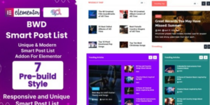BWD Smart Post List Addon For Elementor 1.0.0破解版插件