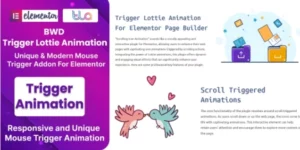 BWD Trigger Lottie Animation Addon For Elementor 1.0破解版插件