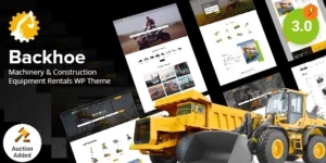 Backhoe Construction Equipment Rentals WordPress Theme 2.0破解版主题